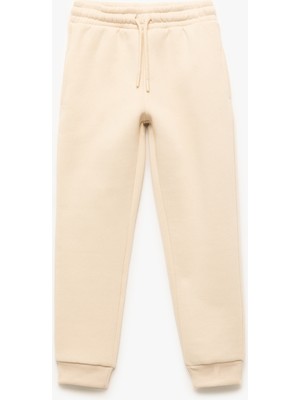 Koton Beli Lastikli Cepli Basic Jogger Eşofman Altı