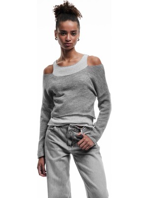 Koton Atlet Detaylı Bisiklet Yaka Uzun Kollu Tişört