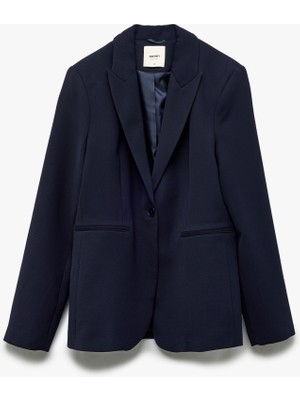 Koton Krep Kumaş Astarlı Düğmeli Uzun Kollu Kruvaze Blazer Ceket