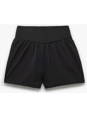 Koton Yüksek Bel Slim Fit Bloklu Spor Şort