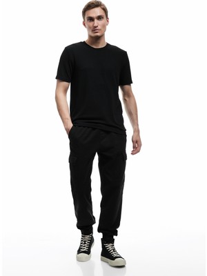 Koton Beli Bağcıklı Kargo Cep Detaylı Pamuklu Gabardin Jogger Pantolon