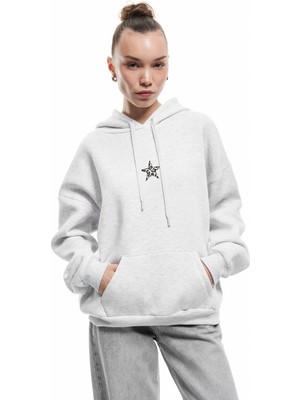 Koton Cep Detaylı Kapüşonlu Leopar Detaylı Arkası Baskılı Oversize Sweatshirt