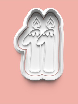 Aktastore Mum Figürlü On Bir Rakamı Kurabiye Kalıbı ve Şeker Hamuru Kalıbı - 11 Numara