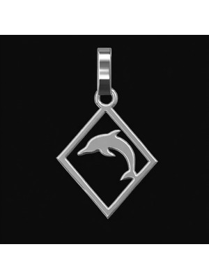 TabiTela 925 Ayar gümüş kolye yunus   SM6654