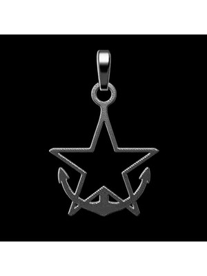 TabiTela 925 Ayar gümüş kolye çapa   SM6376