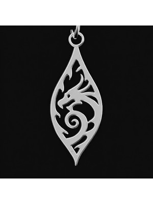 TabiTela 925 Ayar gümüş kolye ejderha   SM6673