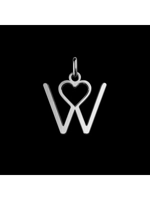 TabiTela 925 Ayar gümüş kolye Harf W   SM6356