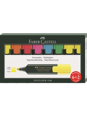 Faber-Castell Faber Castell Fosforlu Kalem 8'li Set - Mat Gövde