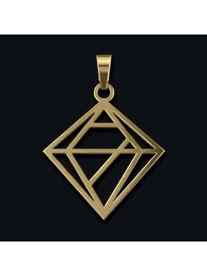 TabiTela 14 ayar altın kolye ucu elmas GM6636 1 gr