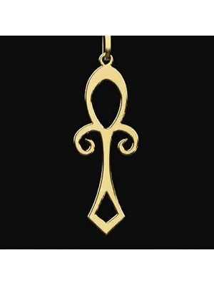 TabiTela 14 ayar altın kolye ucu Mısır Ankh   GM6722 1 gr