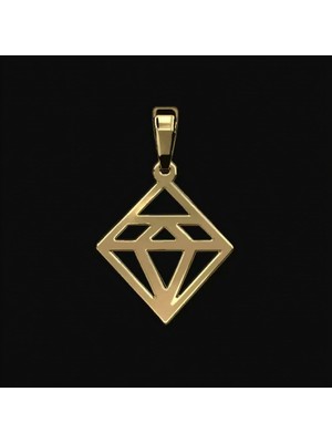 TabiTela 8 ayar altın kolye ucu elmas GM6635 0.5 gr