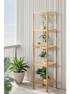 Digithome Bambu 5 Raflı Çok Amaçlı Organizer Mutfak Rafı Banyo Düzenleyici Raf MIO-002