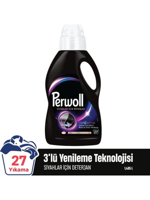 Perwoll Siyahlar & Koyu Renkliler Hassas Bakım Sıvı Çamaşır Deterjanı 1.485L (27 Yıkama)