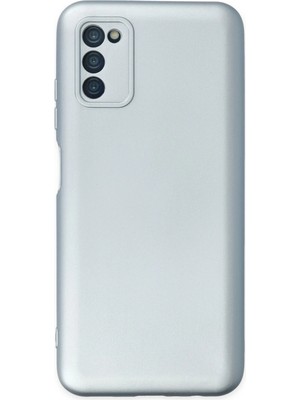 Newface Samsung Galaxy A03S Kılıf Nano içi Kadife Silikon - Sky Blue