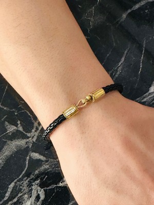 Moda Kulesi Mücevherat Gümüş Erkek Bileklik, Gold Renk Altın Kaplama Özel Tasarım Erkek Bileklik, Şık Hediye