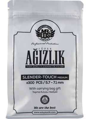 Eds Plastik Slim Sigara Filtresi Ağızlık 300'LÜ Ekonomik Paket