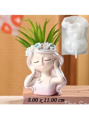 Peri Kız Sukunet Saksı No:2 Silikon Kalıp (S903)