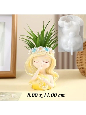 Peri Kız Sukunet Saksı No:3 Silikon Kalıp (S904)