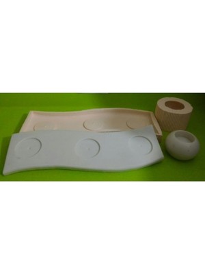 Üçlü Mumluk Silikon Kalıp