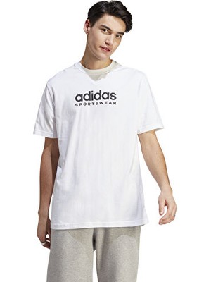 adidas Beyaz Erkek Yuvarlak Yaka Regular Fit T-Shirt IC9821-M All Szn G T       Whı