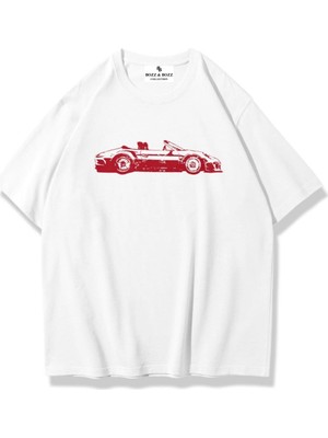 Unisex Oversize Red Cabrio T-Shirt