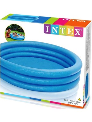 Intex Kristal Desenli 3 Boğumlu Havuz 147 x 33 cm Mavi