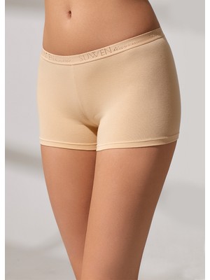 Suwen Soft Touch Cotton Şort Külot - Ten Rengi
