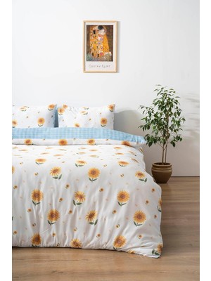 Ayçiçeği Çift Kişilik Pamuklu Nevresim Takımı