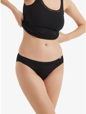 Blackspade Kadın Dantelli Külot Comfort Classics 1345 - Siyah