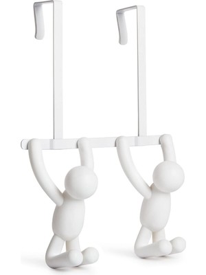 1004260-660 Çift Kancalı Buddy Kapı Portmantosu, Plastik, Beyaz, 21,6 x 30,5 x 10,8 cm