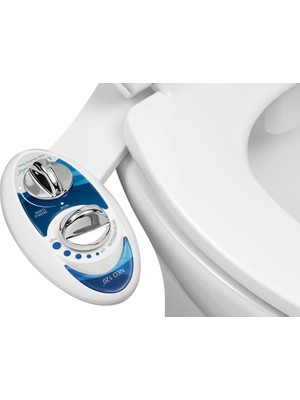 Bidet Neo 120 Kendini Temizleyen Mekanik Tuvalet Bidesi, Mavi/beyaz