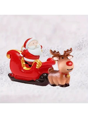 Anka Hobi Market Mini Noel Baba Kızağı Geyik Silikon Kalıp Beyaz Renk Elde Yıkanabilir