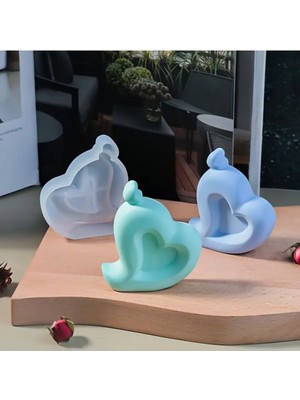 Kalp Şekilli Mum Silikon Kalıp (S830)