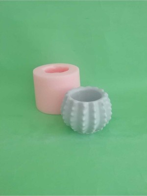 Yuvarlak Kaktüs Saksı Silikon Kalıp