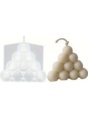 Piramit Şkilli Mum Silikon Kalıp (S803)