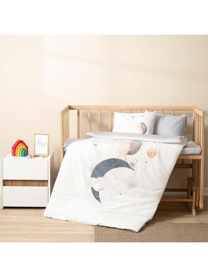 | Luna Touch |%100 Pamuklu Bebek Nevresim Takımı Gri