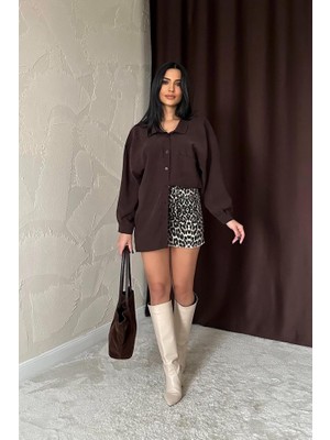Modavera Kahverengi Salaş Gömlek