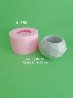Yuvarlak Geometrik Saksı Silikon Kalıp