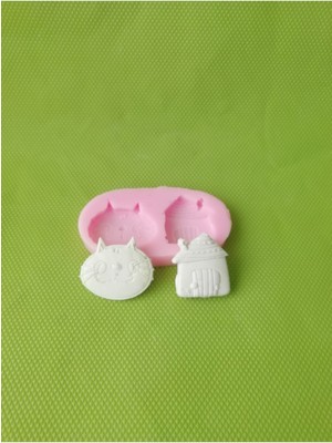 Küçük Kedi ve Ev Silikon Kalıp