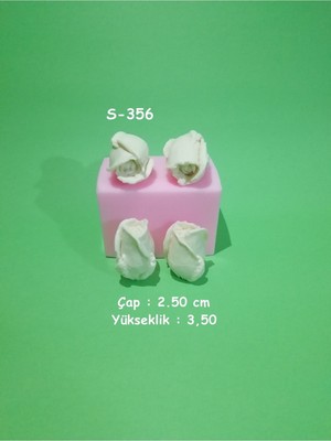 Küçük Ikili Gül Tomurcuk Silikon Kalıp