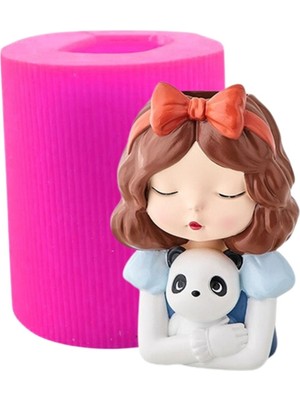 Pandalı Kız Saksı Silikon Kalıp