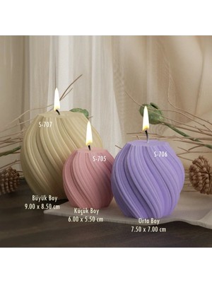 Örgü Mum Silikon Kalıp (Orta Boy) (S-706)