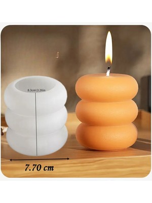 Halkalı Mum Büyük Silikon Kalıp (S909)