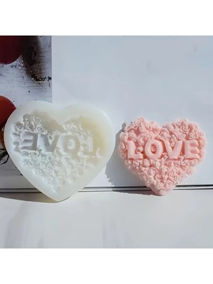 Love Güllü Kalp Silikon Kalıp (S828)