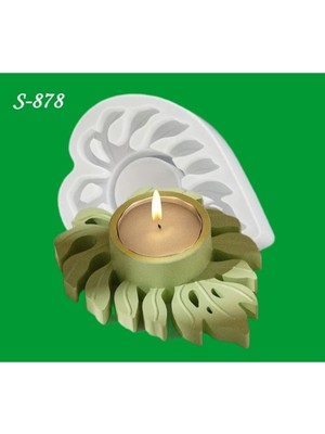 Yaprak Mum Tutucu No:4 Silikon Kalıp (S878)