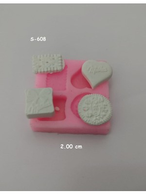 Mini 4 Lü Bisküvi Silikon Kalıp