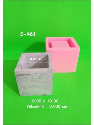 Kare Saksı Büyük Silikon Kalıp