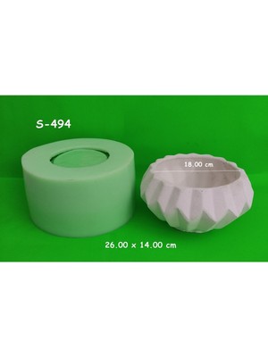 Büyük Desenli Saksı Silikon Kalıp