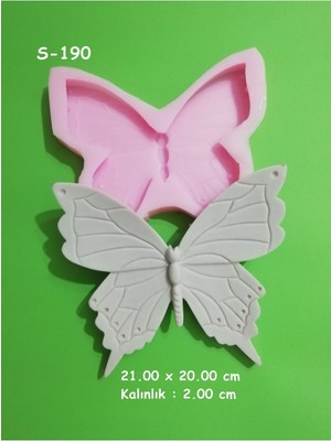 Büyük Boy Kelebek Silikon Kalıp