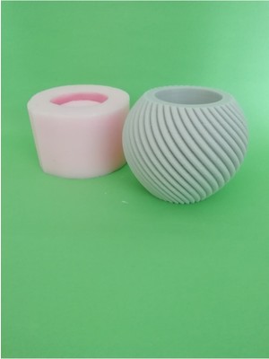 Ince Çizgili Saksı Silikon Kalıp